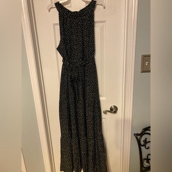 Black and white halter maxi dress size 2XL - Picture 1 of 4